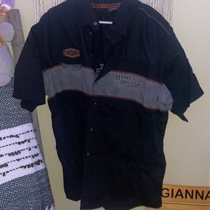 Harley Davidson Biker Button Up